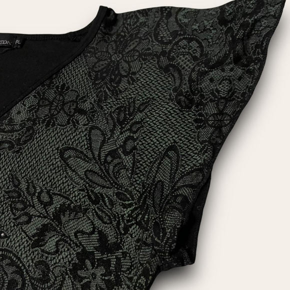 Y2K Floral Rhinestone Tee Vanilla Sugar Size Petite Large Mcbling Fairygrunge - Picture 5 of 8